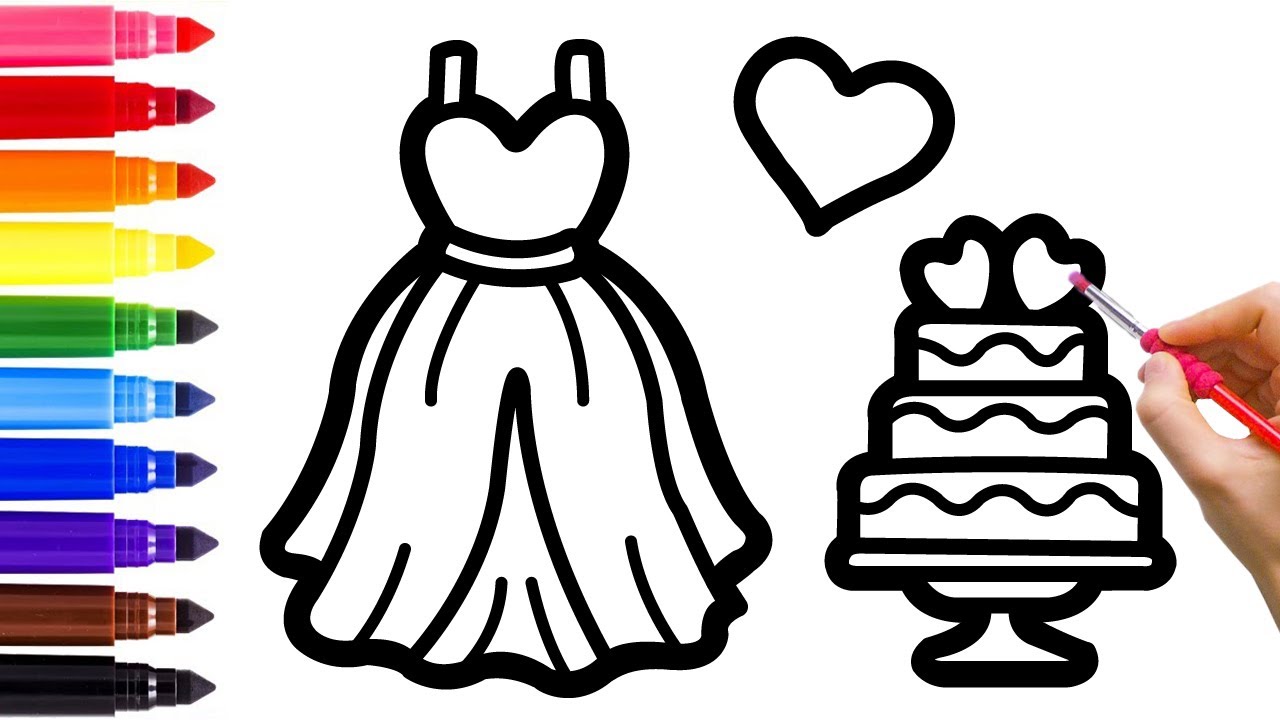 how to draw a bridesmaid dress How to draw a Wedding Dress Easy