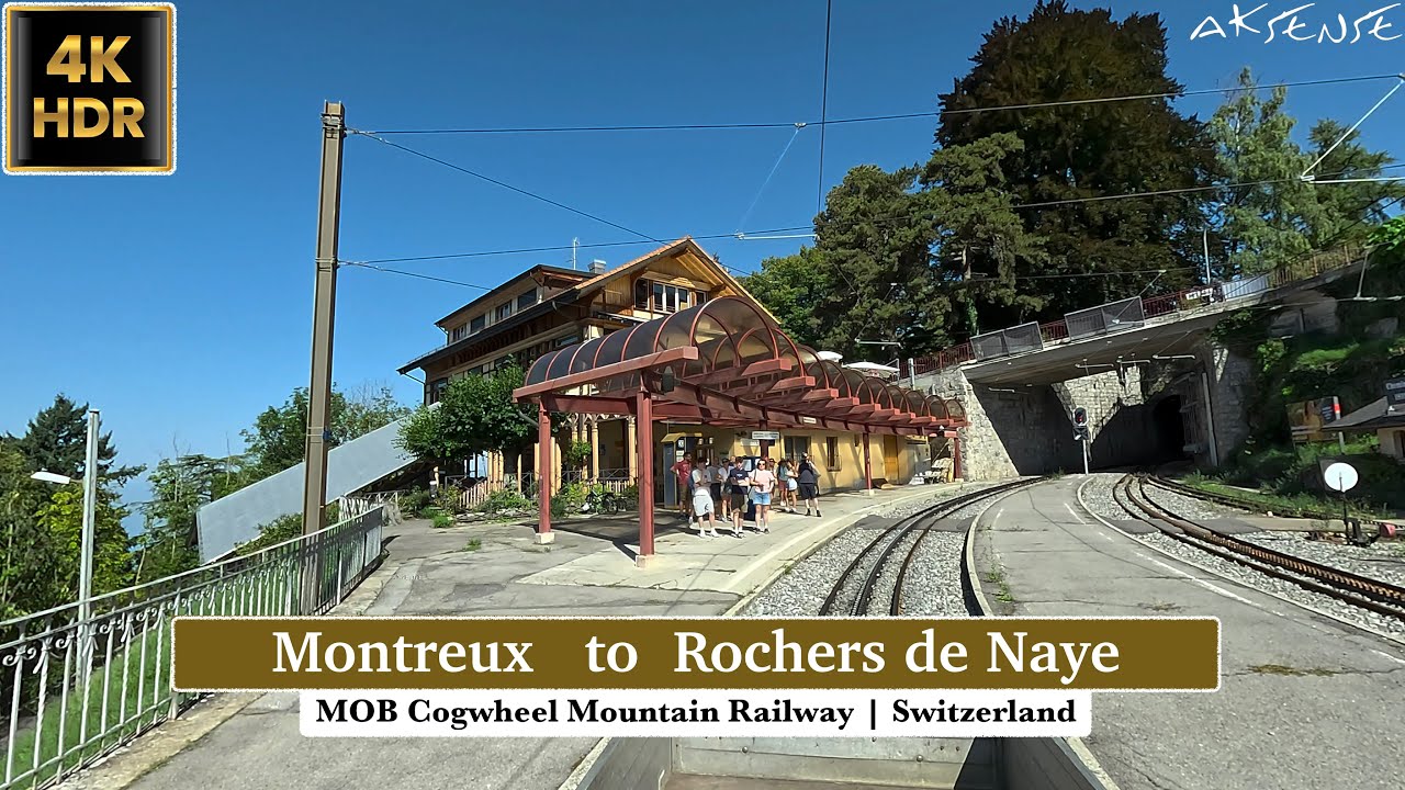 🇨🇭4K Cab ride Montreux to Rochers de Naye Switzerland - MOB Railway | Train Driver View | 4K 60p HDR
