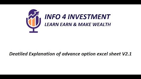 detailed explanation of advance option chain excel sheet