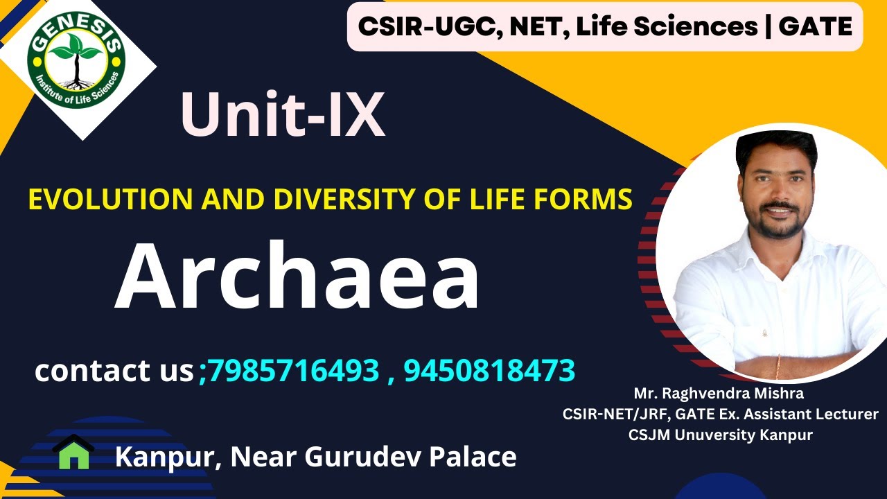 Archaea | Evolution & Diversity of Life Forms #genesis_institute #csir #csirnet #lifescience