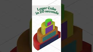 Layer Cake in 20 Seconds 👑 | Fusion 360 CAD Timelapse #dripkingengineering #3dprinting