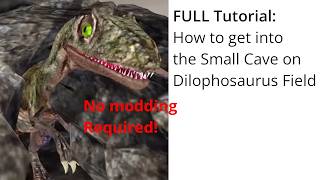 How to get into the Small Cave on Dilophosaurus Field, as a Velociraptor - Dinos Online