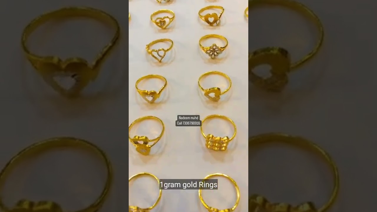 One gram ring designs/light weight gold ring/ design - YouTube | Gold ring  designs, Ring designs, Multi finger rings