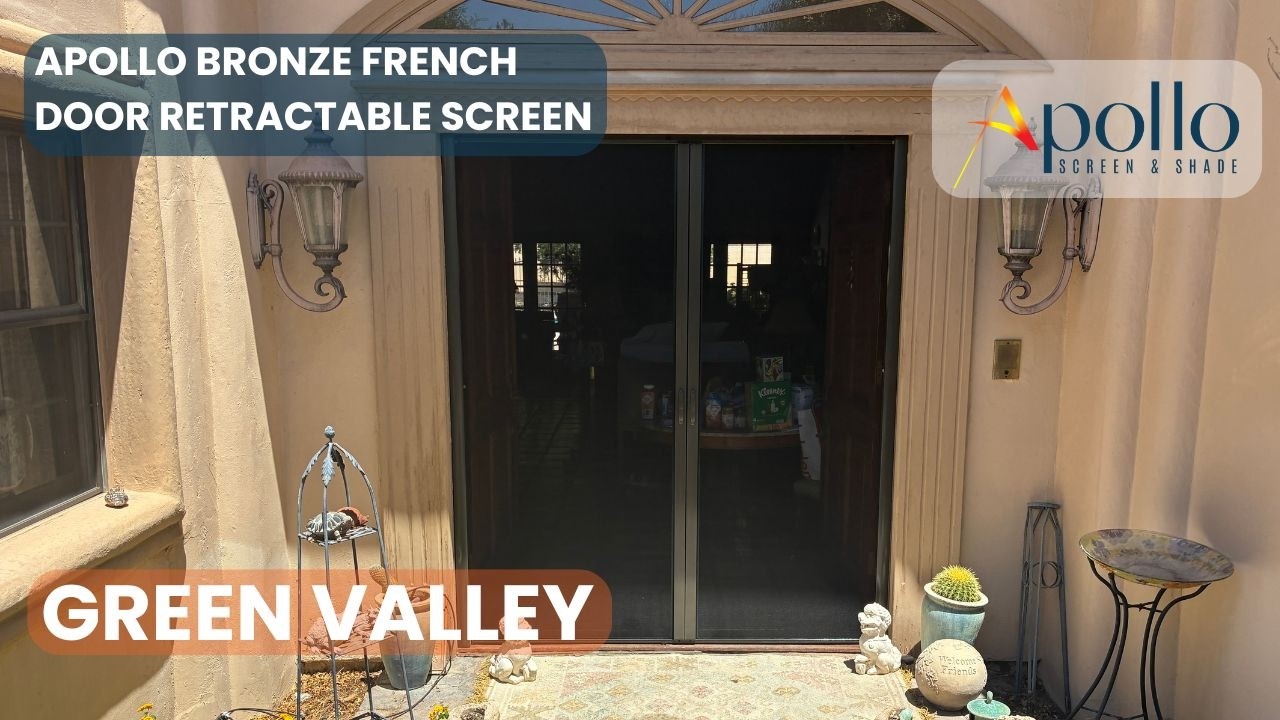 Custom bronze retractable screens in Green Valley, NV