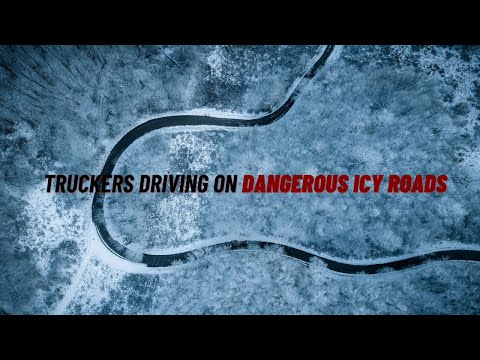 Truckers Driving On Dangerous Icy Roads - YouTube