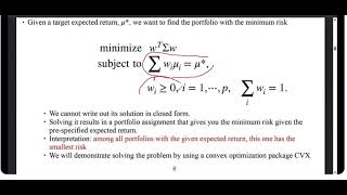 STAT 4051 Fall 2025: Quadratic Optimization with Markowitz’s Portfolio 