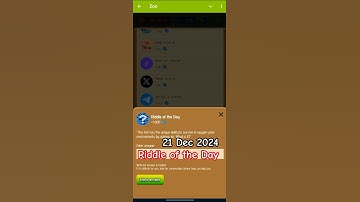 Zoo Riddle of the Day 21-12-2024 | Zoo Today Riddle of the Day