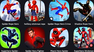 Spider Rope Hero, Hellboy Stickman, Spider Rope Hero Crime, Shadow Rope Hero, Superhero Spider,