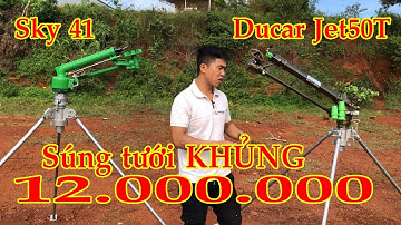 Súng Tưới Cây Chuyên Tưới Cánh Đồng Lớn Ducar Jet50T Thiết Bị Tưới Gia Nông