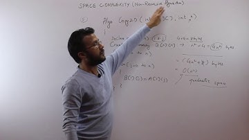 Space complexity for non-recursive algoirthm