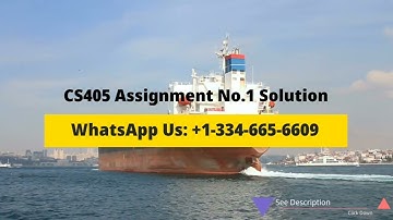 CS405 Assignment No. 1 Solution Fall 2022