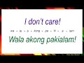 English Tagalog Common Negative Phrases # 153