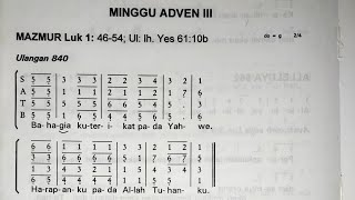 Mazmur Tanggapan [Edisi Lama] Minggu 17 Desember 2023 - Minggu Adven III - Tahun B