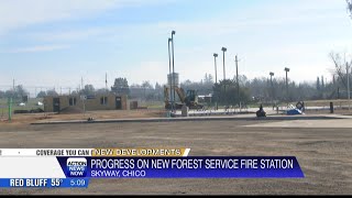 Construction of new U.S. Forest Service fire station on the Skyway making progress