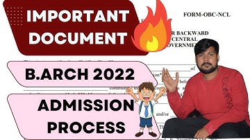 important document admission process b.arch 2022 #nata2022 #jeemain
