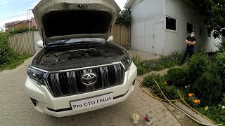 Toyota Land Cruiser Prado 150 рестайлинг -  как снять решётку радиатора и передний бампер.