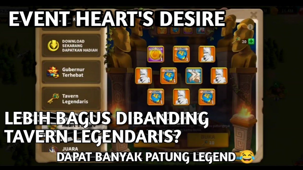 EVENT HEART'S DESIRE, LEBIH BAIK DARI TAVERN LEGEND? ROK Indonesia