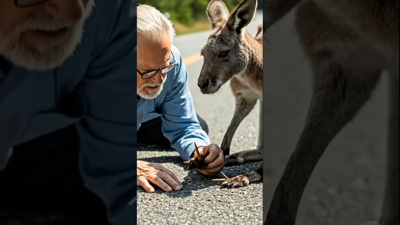 Man Saves Injured Kangaroo 🦘❤️  
