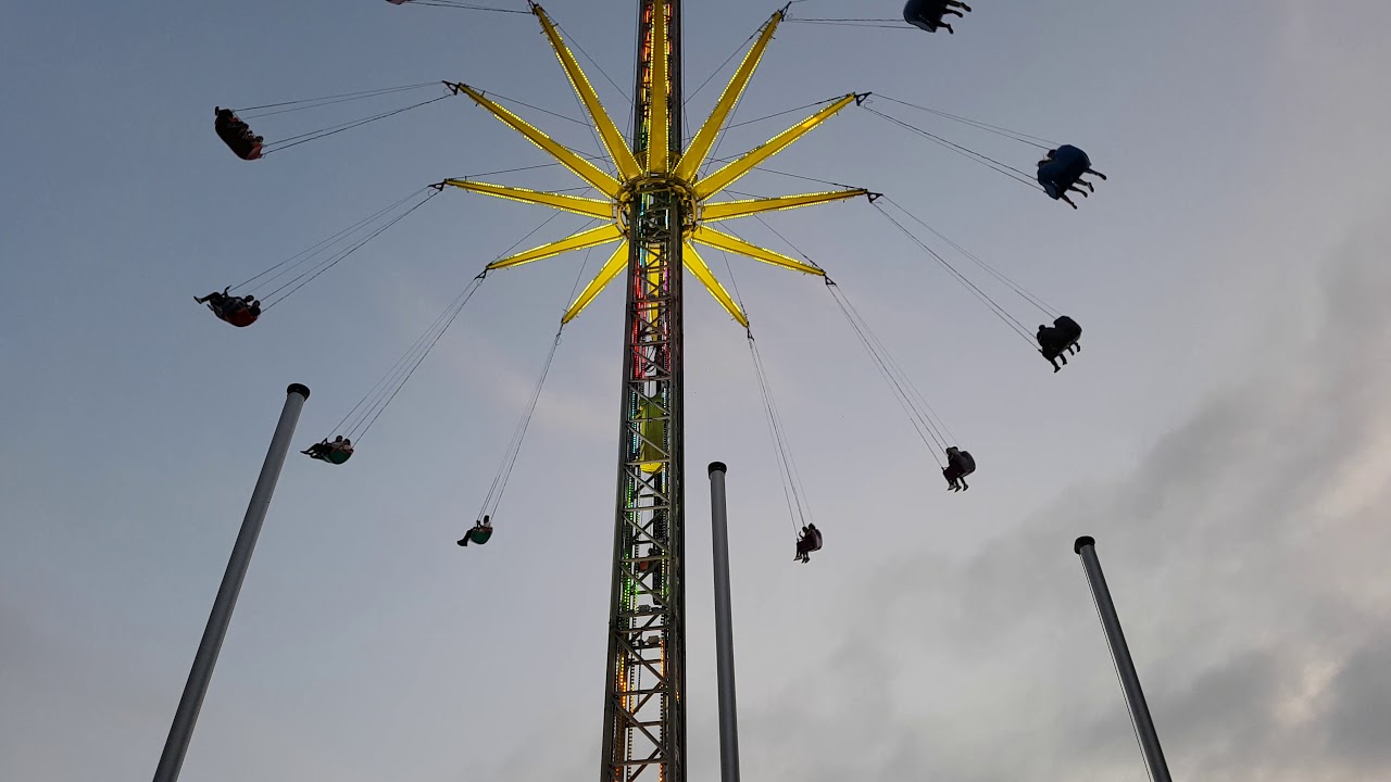 Bielefeld Leinewebermarkt Fahrgeschäft Sky Dance Kirmes Rathausplatz  Juni 2018