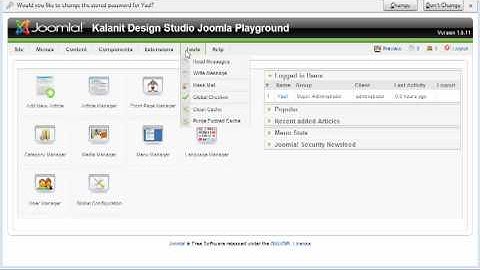 Intro to Joomla Control Panel Screencast #1