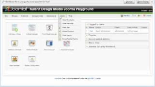 Intro to Joomla Control Panel Screencast #1