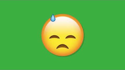 Green Screen Animated sad sweat imoji icon   Free Chroma key Effects