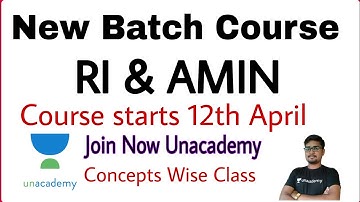 RI & Amin Batch Course-iii II Join Now Unacademy II By Banking with Rajat