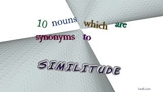 similitude - 10 nouns which mean similitude (sentence examples)