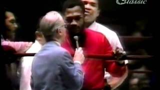 Muhammad Ali with Joe Frazier \& George Foreman