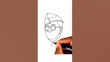 Netaji Subhas Chandra bose drawing - #shorts #netaji #netajisubhaschandrabose #drawing #leader