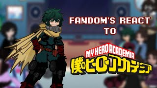 Fandom’s react to Izuku Midoryia (W.I.P)