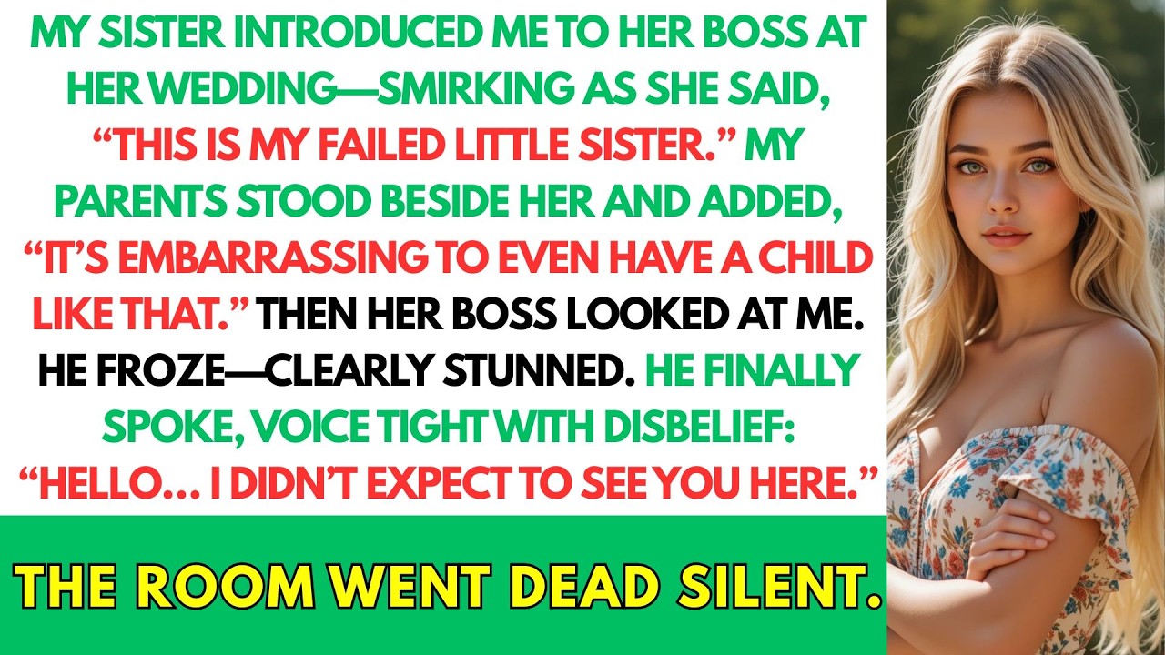My Sister Mocked Me as Her “Failure Sister” at Her Wedding—Then Her Boss Looked at Me…