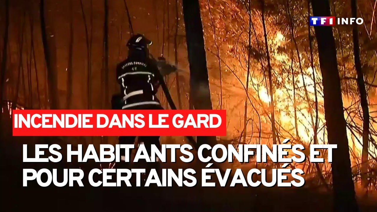 Incendie dans le Gard : les habitants confinés et pour certains évacués