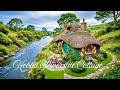 Hobbit Riverside Cottage - Healing Meditation Music - Gentle Stream and Peaceful Nature Sounds