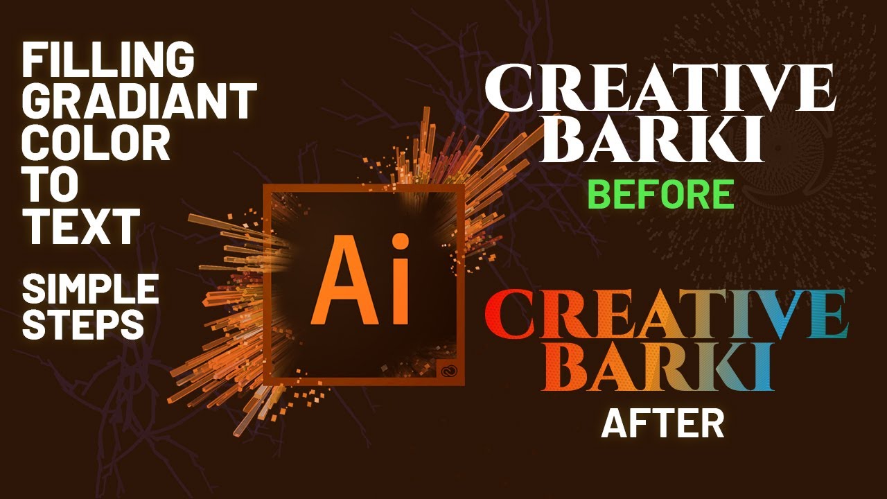 How to fill gradient color to text in Adobe Illustrator - Adobe ...