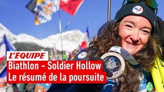 Biathlon - Lou Jeanmonnot remporte la poursuite de Soldier Hollow, Julia Simon sur le podium