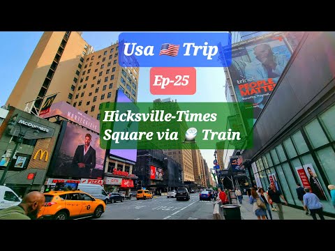 Hicksville-Times Square via Train || Newyork || Usa Trip || Ep- 25 || Bengali Vlog || Detailed video