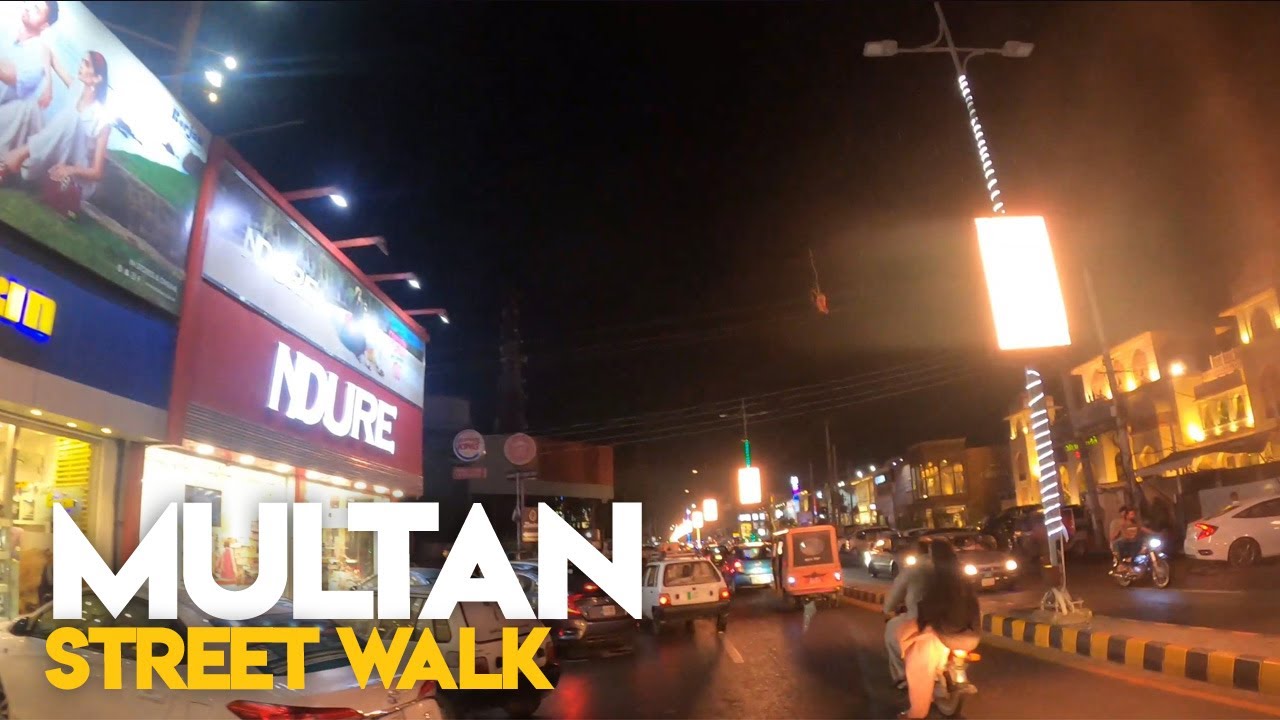 MULTAN STREET WALK in LIGHT RAIN - Sunday Night City Ambience