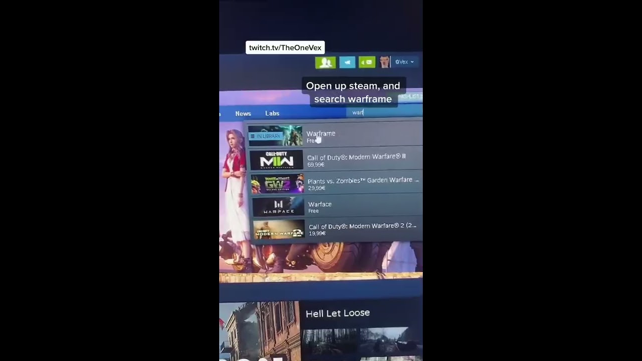 Best FREE Steam Games For Pc My Twitch TheOneVex Shorts Fyp Tiktok Tips Freegames