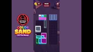 Color Sand: Fill The Blocks Level 124 Gameplay Solution