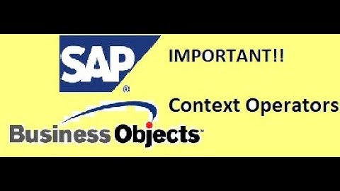 SAP BO Interview Questions-CONTEXT OPERATORS
