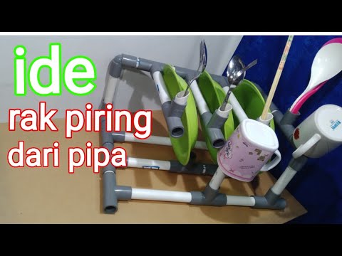 Cara kreatif rak  piring  dari pipa  paralon  YouTube