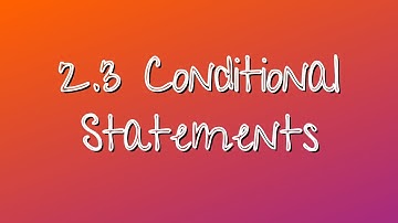 2.3 Conditional Statements.mp4