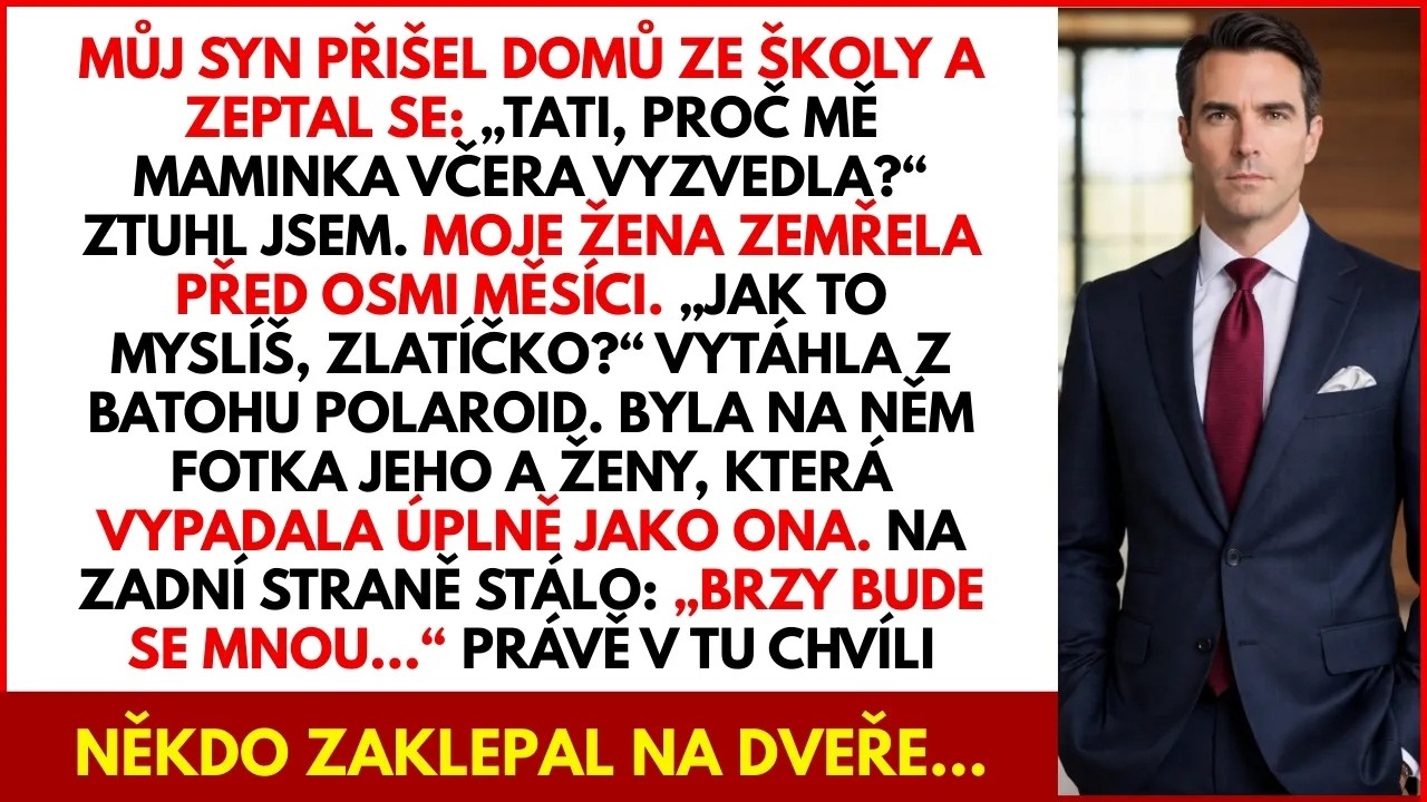Když se můj sedmiletý syn vrátil ze školy a zeptal se: „Táto, proč pro mě včera přišla maminka?“, málem jsem upustil konvici. Moje žena byla osm měsíců mrtvá. Pohřbil jsem ji. Ale on mi ukázal...
