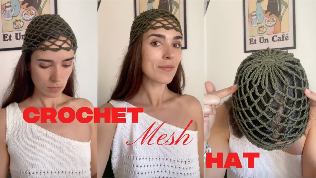 CASQUETE - mesh hat CROCHET tutorial paso a paso