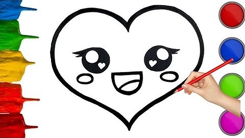 Supergemakkelijke harttekening met kleuren ✏️🎨 | Leuk voor iedereen
