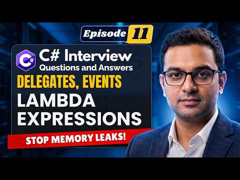 C# Delegates, Events & Lambda Expressions | C# Interview Questions and Answers EP 11