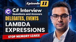 C# Delegates, Events & Lambda Expressions | C# Interview Questions and Answers EP 11