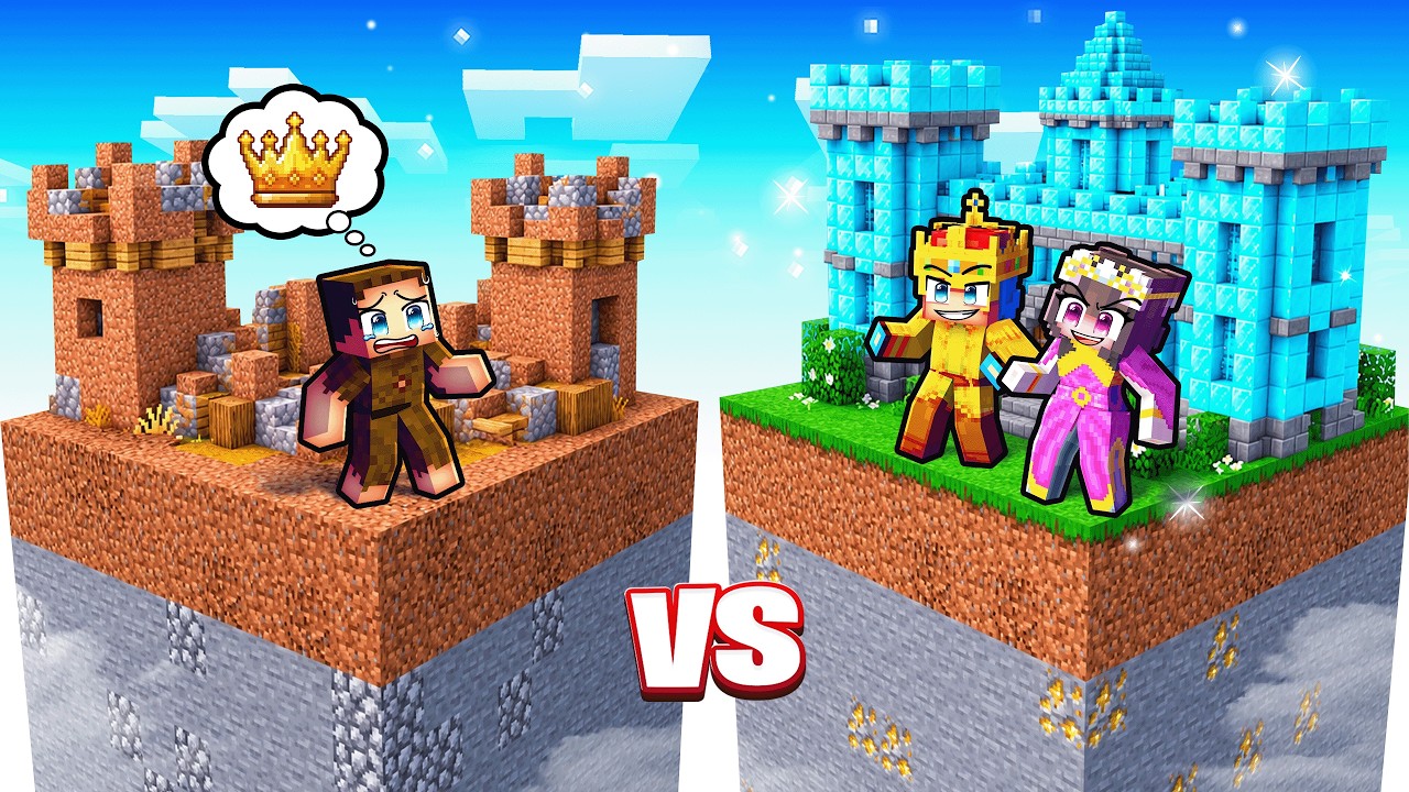 ARMER CHUNK vs REICHER CHUNK SCHLOSS Battle in Minecraft!