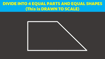 Divide Into 4 Equal Parts And Equal Shapes - Lateral Thinking Puzzle